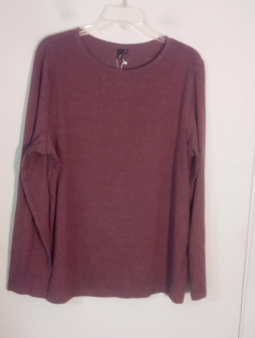 * Sunbs Crew Neck Blouse XL NWT Mauve Long Sleeve